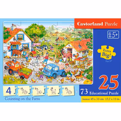 Castorland Counting on the Farm 25 pcs, 25 pc(s), Cartoons, 5 yr(s)