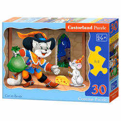 Castorland Cat in Boots 30 pcs, 30 pc(s), Cartoons, 4 yr(s)