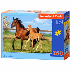 Castorland Mare and foal 260 pcs, 260 pc(s), Fauna, 9 yr(s)