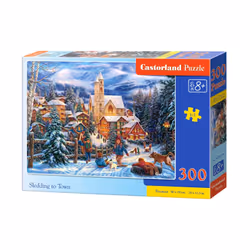 Castorland Sledding in Town 300 pcs, 300 pc(s), Winter, 8 yr(s)