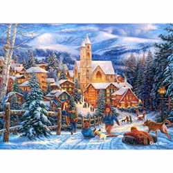 Castorland Sledding in Town 300 pcs Jigsaw puzzle 300 pc(s) Winter