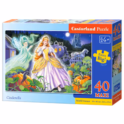Castorland Cinderella 40 Maxi pcs, 40 pc(s), Cartoons, 4 yr(s)