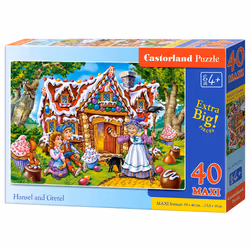 Castorland Hansel and Gretel 40 MAXI pcs, 40 pc(s), Cartoons, 4 yr(s)