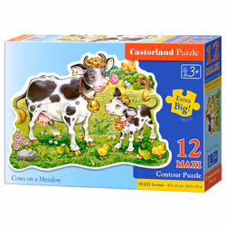 Castorland Cows on a Meadow 12 Maxi pcs, 12 pc(s), Cartoons, 3 yr(s)