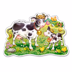 Castorland Cows on a Meadow 12 Maxi pcs Contour puzzle 12 pc(s) Cartoons