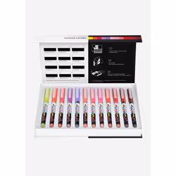 karin Pigment Decobrush, Burgundy, Lilac, Magenta, Orange, Pink, Red, Violet, Yellow, Multicolour, 12 colours, Round, Boy/Gir ...
