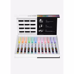 karin Pigment Decobrush, Blue, Green, Lilac, Orange, Pink, Red, Violet, Yellow, Multicolour, 12 colours, Round, Boy/Girl, Box