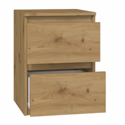Topeshop M2 ARTISAN nightstand/bedside table 2 drawer(s) Oak, Wood - Additional view 2