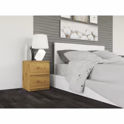 Topeshop M2 ARTISAN nightstand/bedside table 2 drawer(s) Oak, Wood - Additional view 3