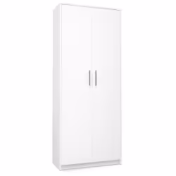 Topeshop OLIV 2D BIEL KPL, White, 8 shelves, Particle board, Particle board, Matt, 740 mm