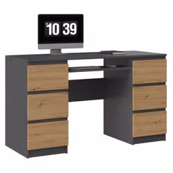 Topeshop KUBA ANT/ART KPL, Straight, Rectangular shape, Particle board, Particle board, Gaming, Home office, Office, Matt