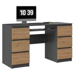 Topeshop KUBA ANT/ART KPL computer desk Oak colour
