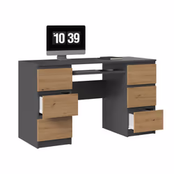 Topeshop KUBA ANT/ART KPL computer desk Oak colour