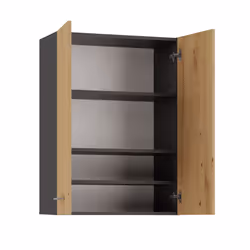 Topeshop POLA MINI DD ANT/ART bathroom storage cabinet Graphite, Oak - Additional view 2