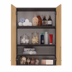 Topeshop POLA MINI DD ANT/ART bathroom storage cabinet Graphite, Oak - Additional view 3