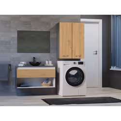 Topeshop POLA MINI DD ANT/ART bathroom storage cabinet Graphite, Oak - Additional view 4