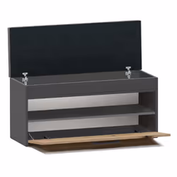Topeshop PARMA SZAFKA ANT/ART shoe organizer Closed Anthracite, Oak - Additional view 2