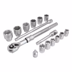 Socket set; ASTA; Hexagon Chrome Vanadium Steel 3/4