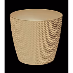 Wheaty Mini Plastic Flower Plant Planter Herb Pots - 130mm, Black