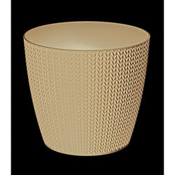 Wheaty Mini Plastic Flower Plant Planter Herb Pots - 130mm, Black