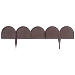 Plastic Garden Line Grass Lawn Panel Wall Fences - 20, Brown