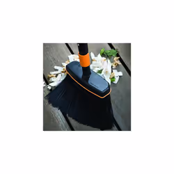 QuikFit Sweeping Broom, broom head, Width: 26 cm, Synthetic bristles, Black/Orange, 1001415