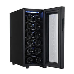 Adler AD 8083 wine cooler Thermoelectric wine cooler Freestanding Black 12 bottle(s)