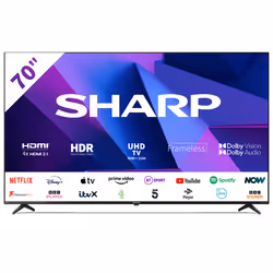 Sharp 70FN2KA, 177.8 cm (70"), 3840 x 2160 pixels, LED, Smart TV, Wi-Fi, Black