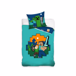 Minecraft Ready to Survive Single Duvet Cover and Pillowcase Set - European Size