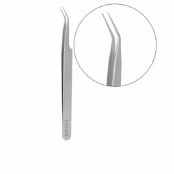 Curved eyelash tweezers 1 u