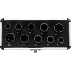 Yato YT-06031 screw/bolt extractor 10 pc(s) Screw extractor set Black