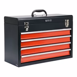 Yato YT-08874, Tool box, Stainless steel, Black, Red, 360 mm, 218 mm, 520 mm