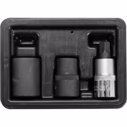 Yato YT-06807, Socket set, 1/2", Metric, 3 head(s), 10,14,19 mm, Chromium-vanadium steel
