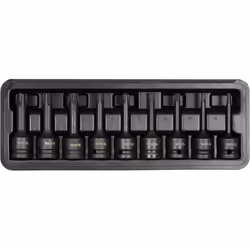 Yato YT-10681, Socket set, 1/2", 9 head(s), Chromium-molybdenum steel, Phosphate, Box