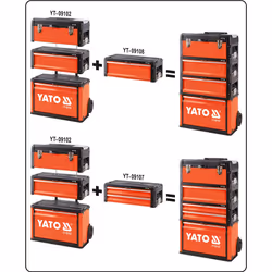 Yato YT-09102 small parts/tool box Aluminum, Metal, Plastic Black, Red - Additional view 5