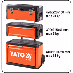 Yato YT-09102 small parts/tool box Aluminum, Metal, Plastic Black, Red - Additional view 6