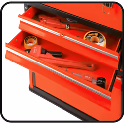 Yato YT-09107 small parts/tool box Metal Black, Red