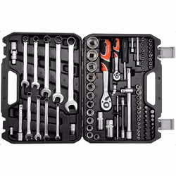 Socket set; YATO; 82 Torx, Phillips-head (PH), Pozidriv (PZ), Slot, Hexagon Chrome-Molybdenum Steel 1/2, 3/8