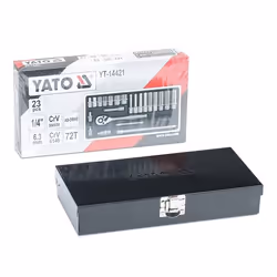 Socket set; YATO; 23 Tool Steel, Chrome Vanadium Steel 1/4