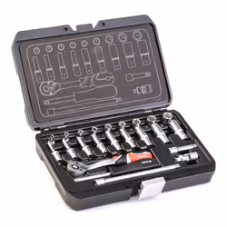 YATO YT-14451 Socket set 23 Chrome Vanadium Steel 1/4