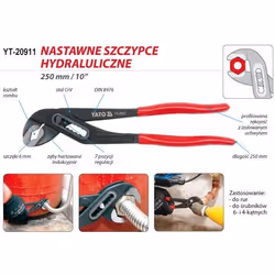 YATO YT-20911 Pliers Wrench 250 Chrome Vanadium Steel - Additional view 6