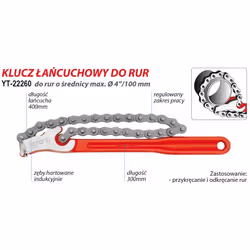 YATO YT-22260 Oil Filter Belt 100