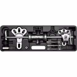 Yato YT-25391, Puller with sliding jaws, Carbon steel, Black, Stainless steel, Bearings, 16 pc(s)