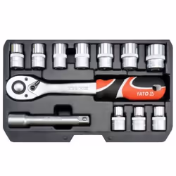 YATO YT-38671 Socket set 12 Chrome Vanadium Steel 1/2 - Additional view 6