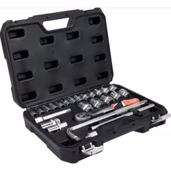 YATO YT-38741 Socket set 25 Chrome-Molybdenum Steel 1/2