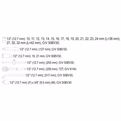 YATO YT-38741 Socket set 25 Chrome-Molybdenum Steel 1/2 - Additional view 4