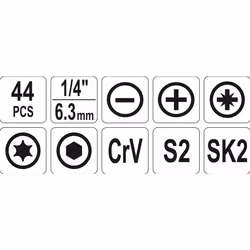 YATO YT-39280 Tool kit 6.3 (1/4") - Additional view 4