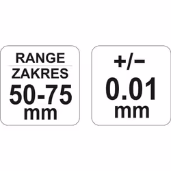 YATO YT-72302 Micrometer 50 75