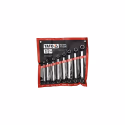 Yato YT-0396, 6,7,8,9,10,11,12,13,14,15,16,17,18,19,20,22 mm, Stainless steel, Chromium-vanadium steel, Chrome, Satin, 75°