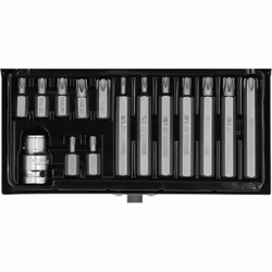 Yato YT-0417, 14 pc(s), Torx, T20, T25, T30, T40, T45, T50, T55, 9.5 mm, Steel, 25.4 / 2 mm (1 / 2")
